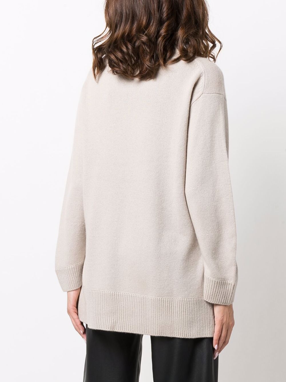 Shop Emporio Armani V-neck Cashmere Jumper In Nude