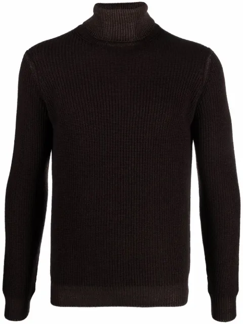 Dell'oglio merino knit roll neck jumper
