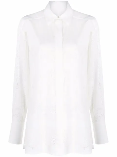 Givenchy perforated-pattern longlsleeved shirt