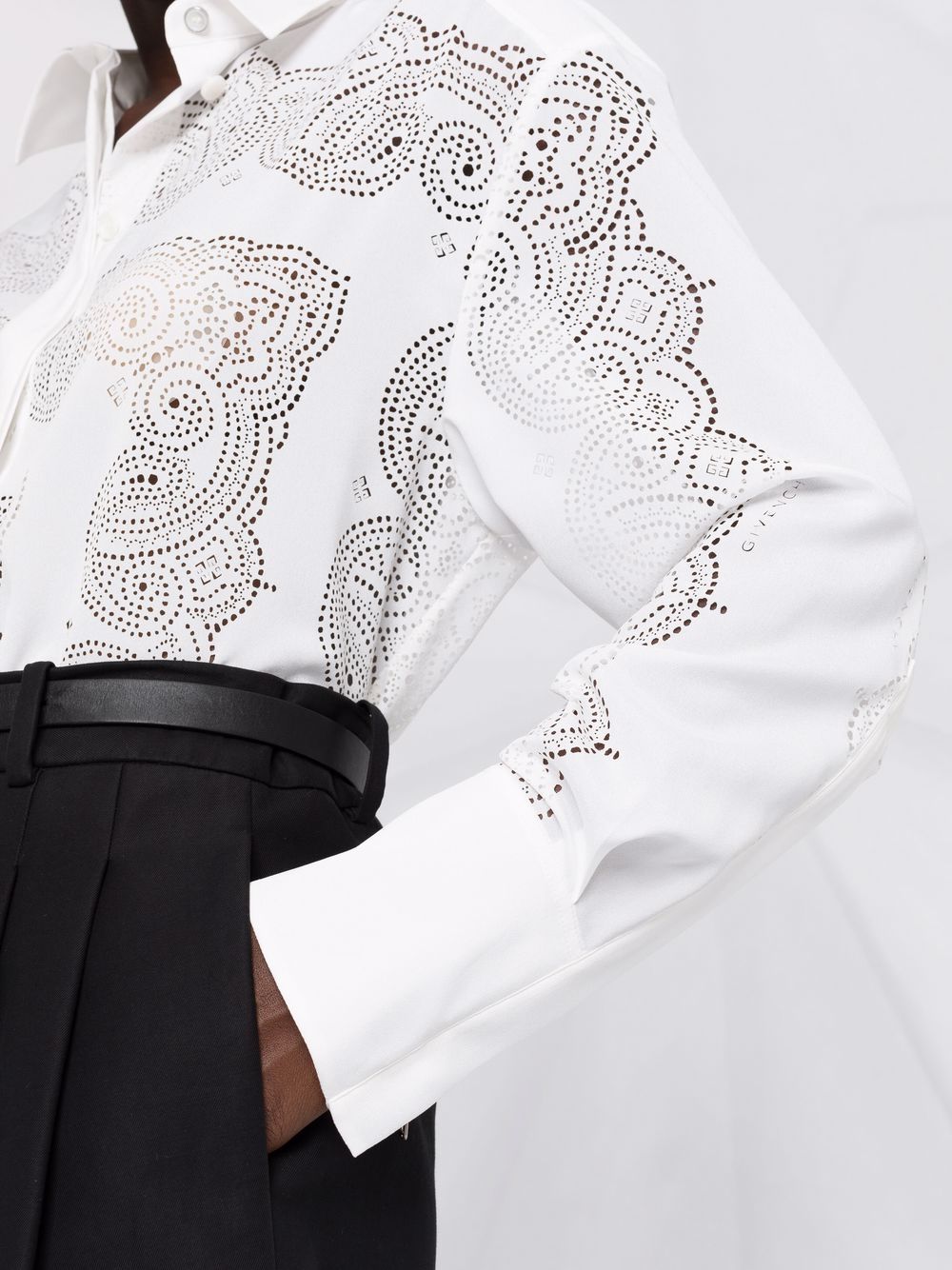 фото Givenchy рубашка с длинными рукавами и узором