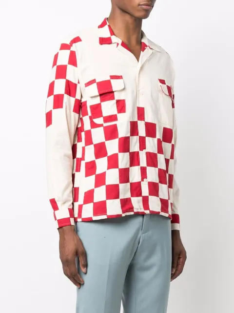 red checkerboard jacket