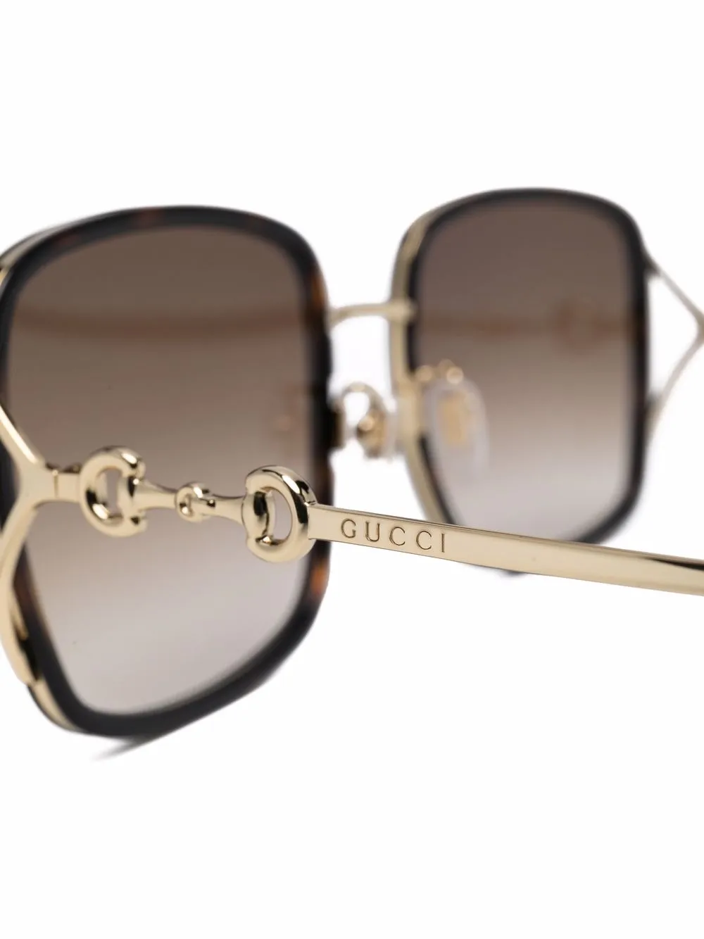 фото Gucci eyewear солнцезащитные очки в массивной оправе