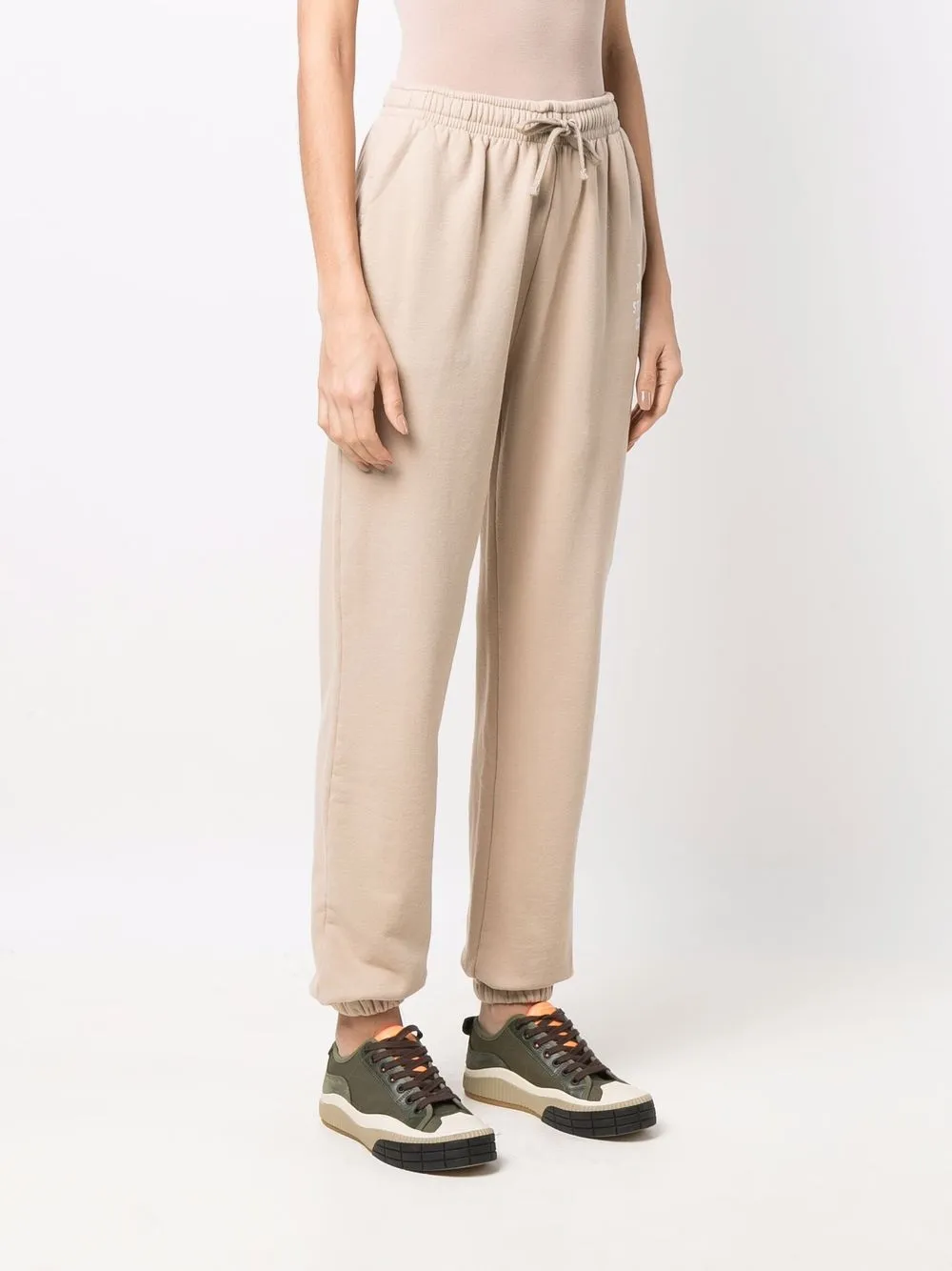 Mc2 Saint Barth Slogan-print Track Pants In Neutrals