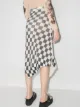 MM6 Maison Margiela checkerboard-pattern asymmetric skirt