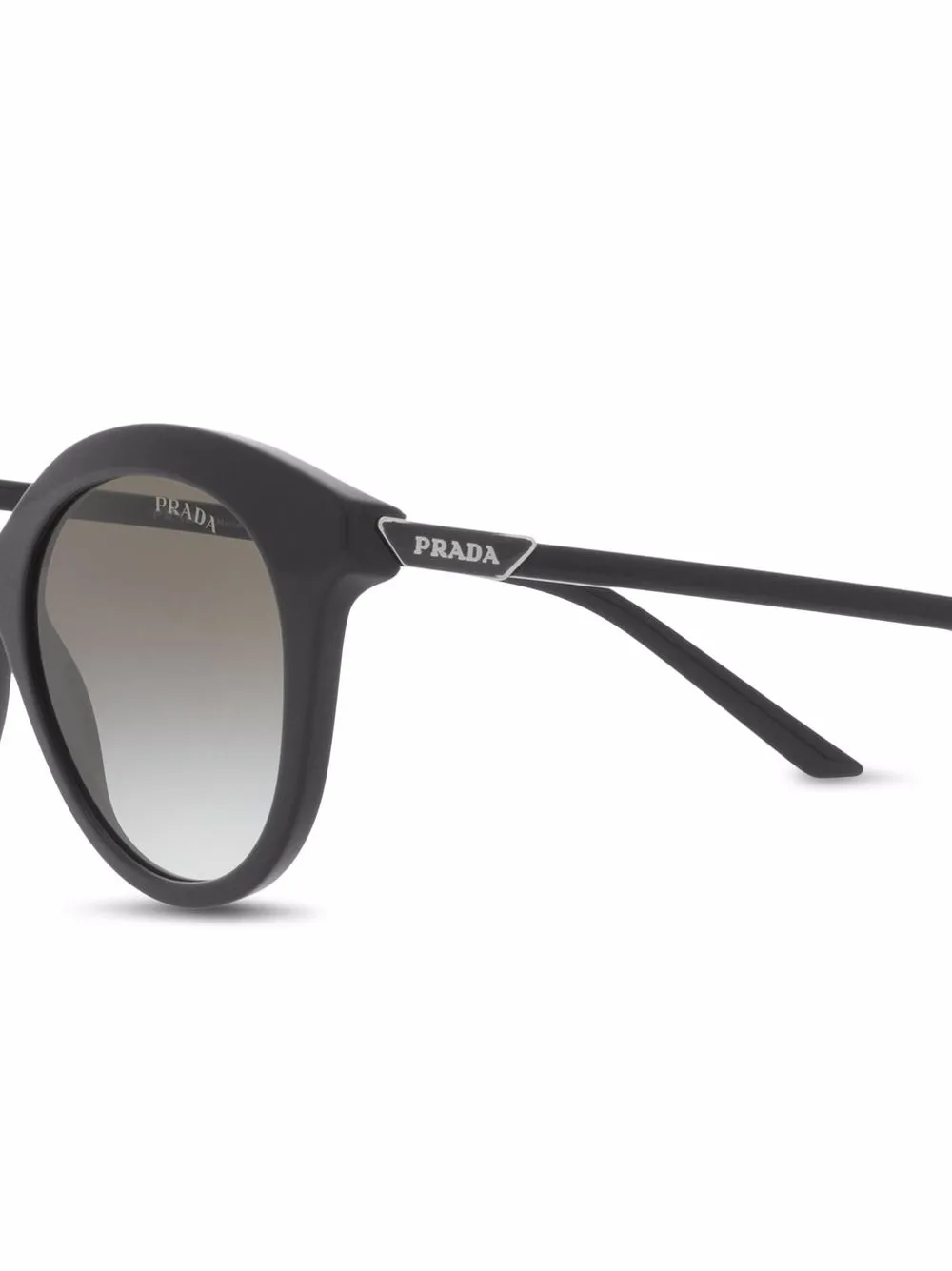  Prada Eyewear Round Frame Sunglasses - Black 