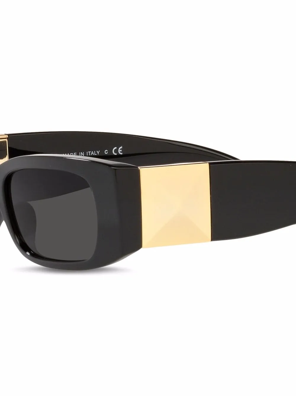  Valentino Garavani Eyewear Roman Stud Square-frame Sunglasses - Black 