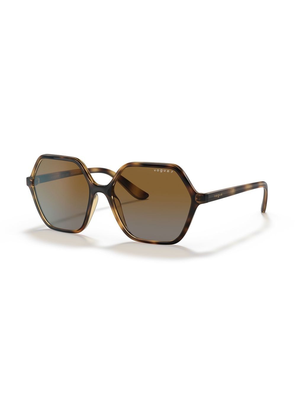 Shop Vogue Eyewear Geometric Frame Sunglasses In Braun