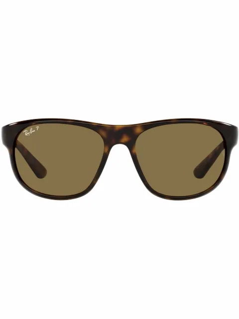 square-frame tortoiseshell sunglasses