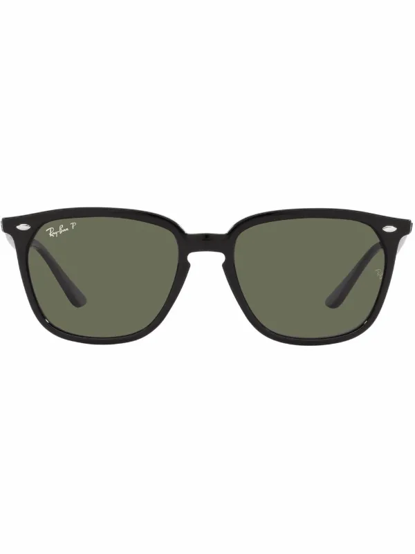 レイバン ブラック スクエア型 サングラス Ray-Ban スクエアフレーム サングラス | ブラック | FARFETCH JP