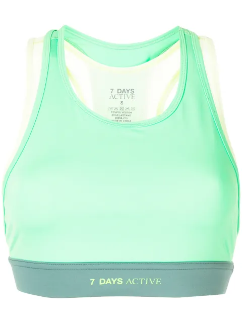 7 DAYS Active colour-block sports bra