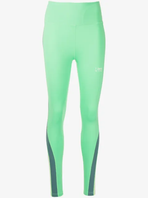 7 DAYS Active high-waisted colour-block leggings