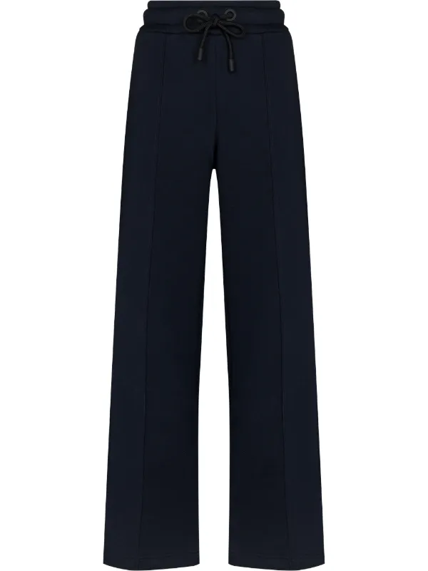 wide leg black track pants