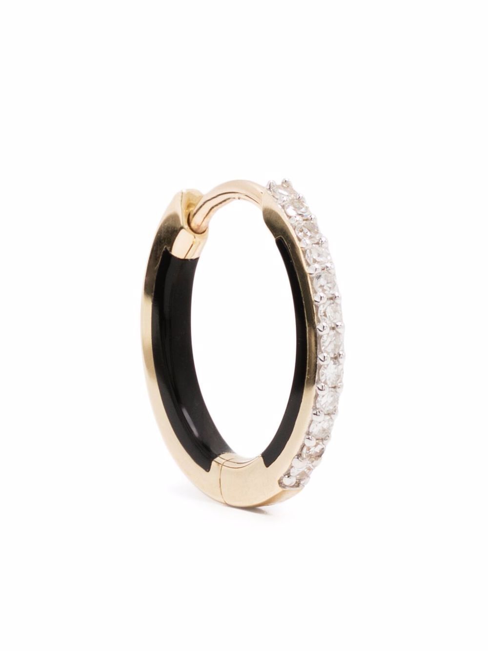 Lost Highway 10 diamond single huggie earring