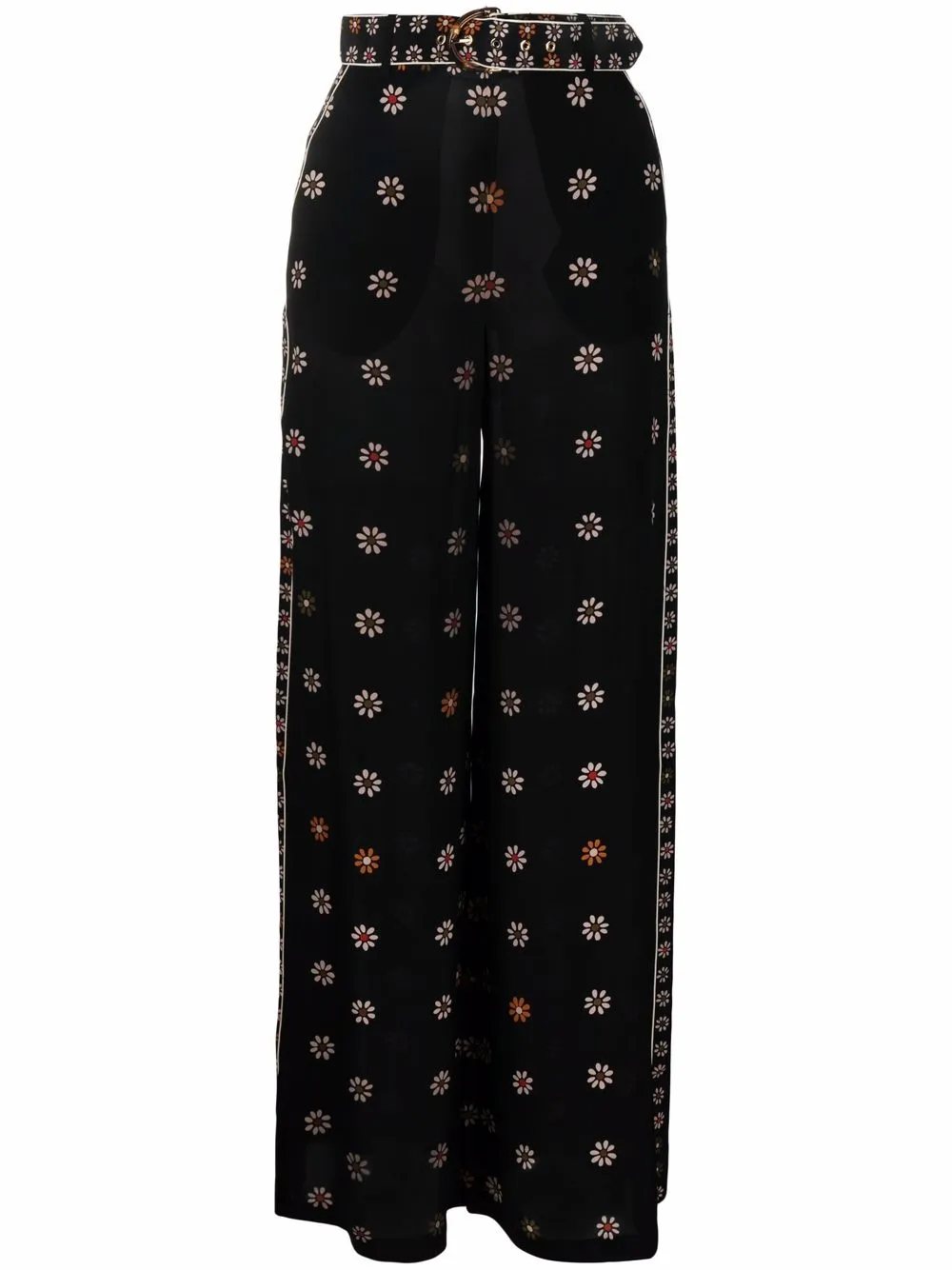 

ZIMMERMANN floral-print high-waist trousers - Black