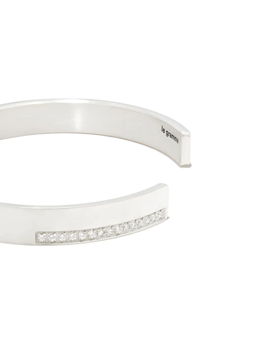 Le Gramme Armband met open rug - Zilver