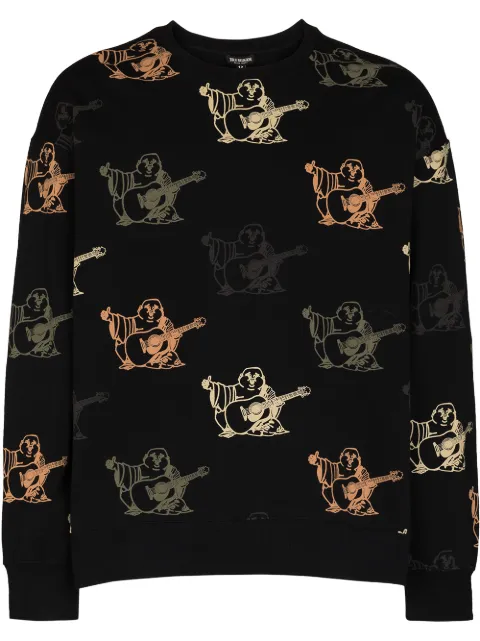 Shop True Religion Buddha-print crew 