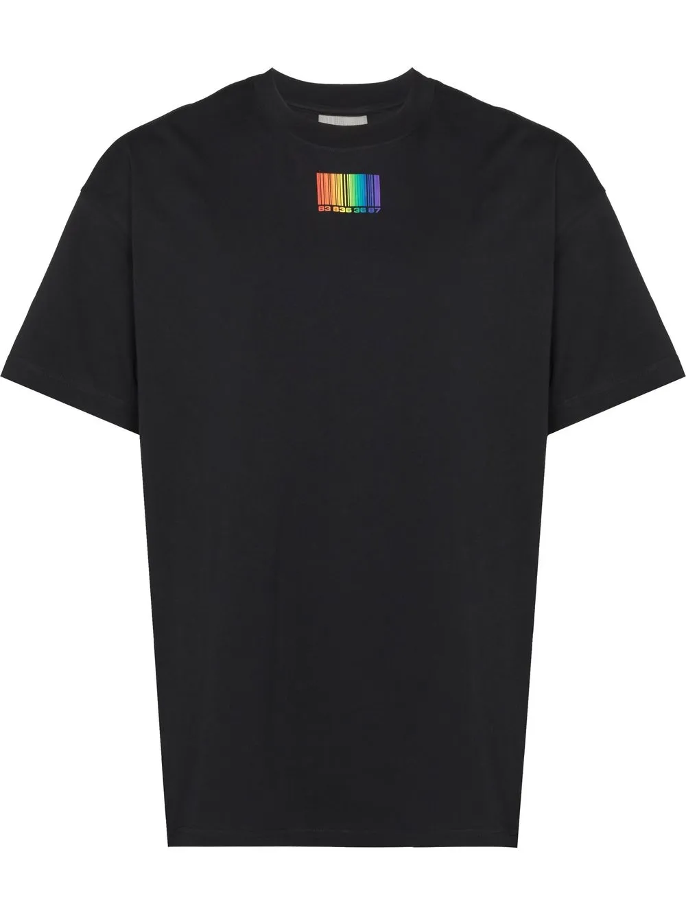 

VTMNTS barcode-print short-sleeved T-shirt - Black