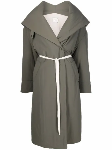 Alysi belted long-sleeve coat