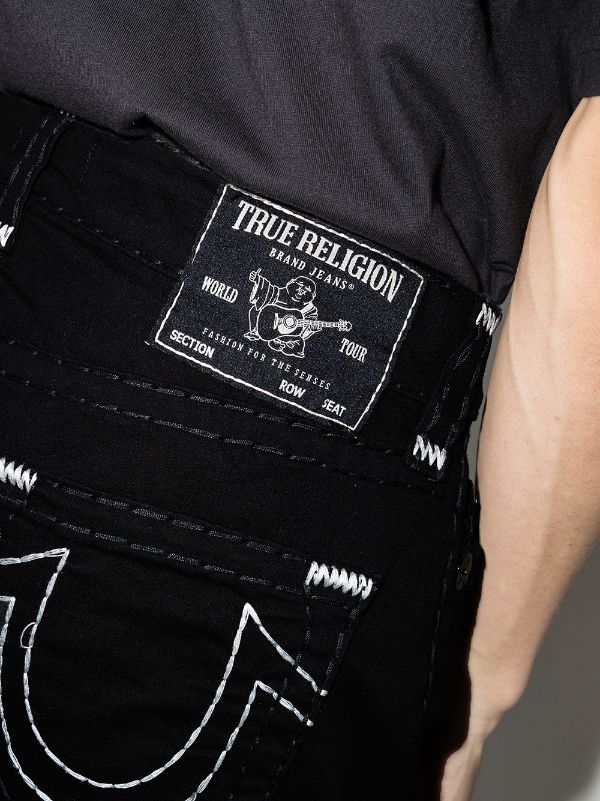 true religion black white stitching