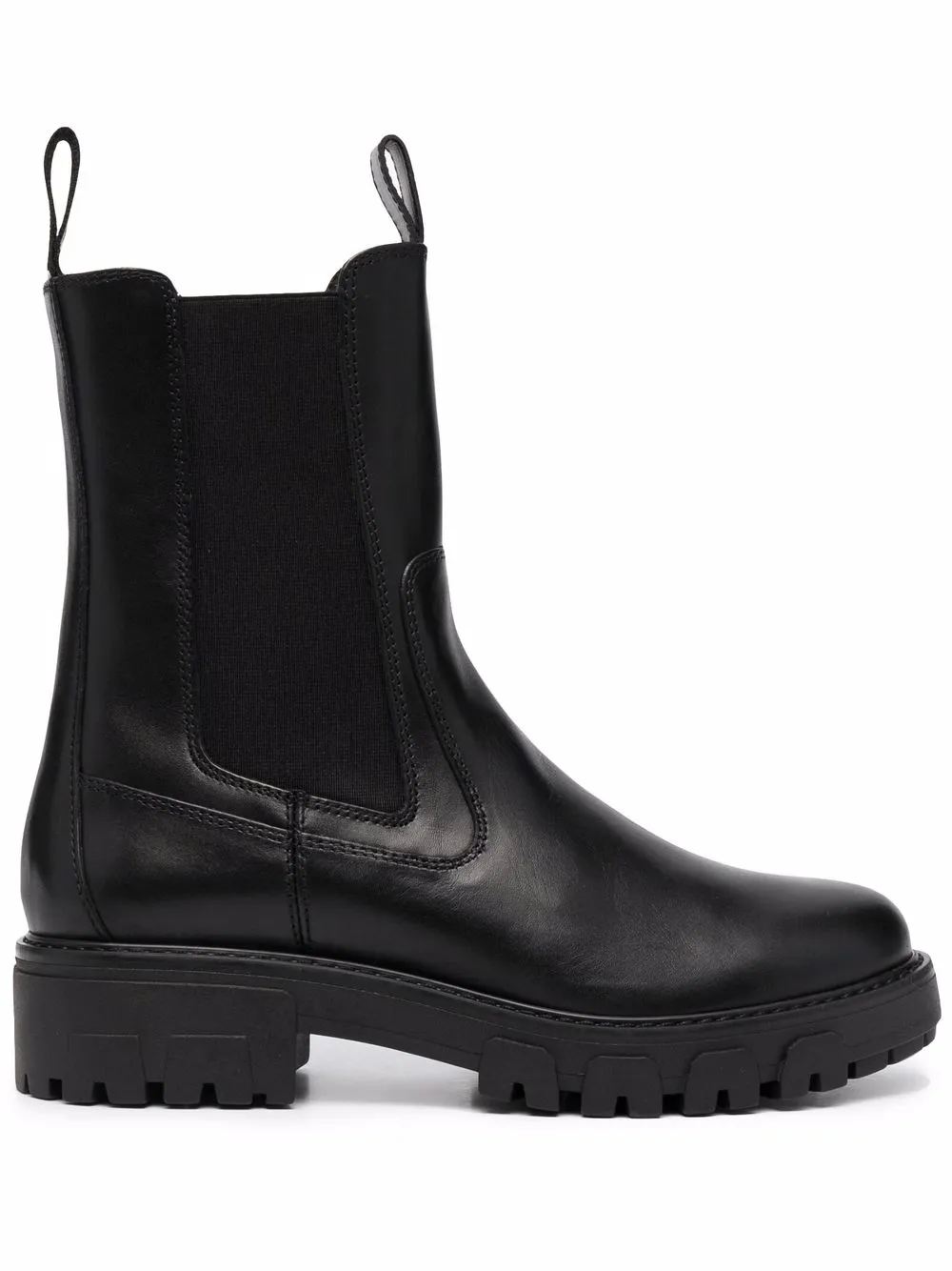 

HUGO elasticated-panels leather boots - Black
