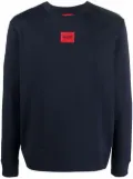 HUGO logo-patch sweatshirt - Blue