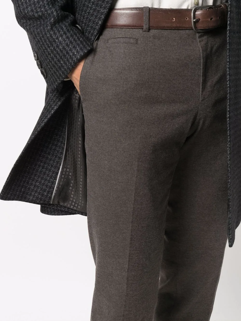 фото Boss узкие брюки чинос средней посадки