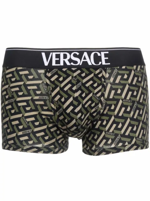 Versace La Greca Print Boxers Farfetch