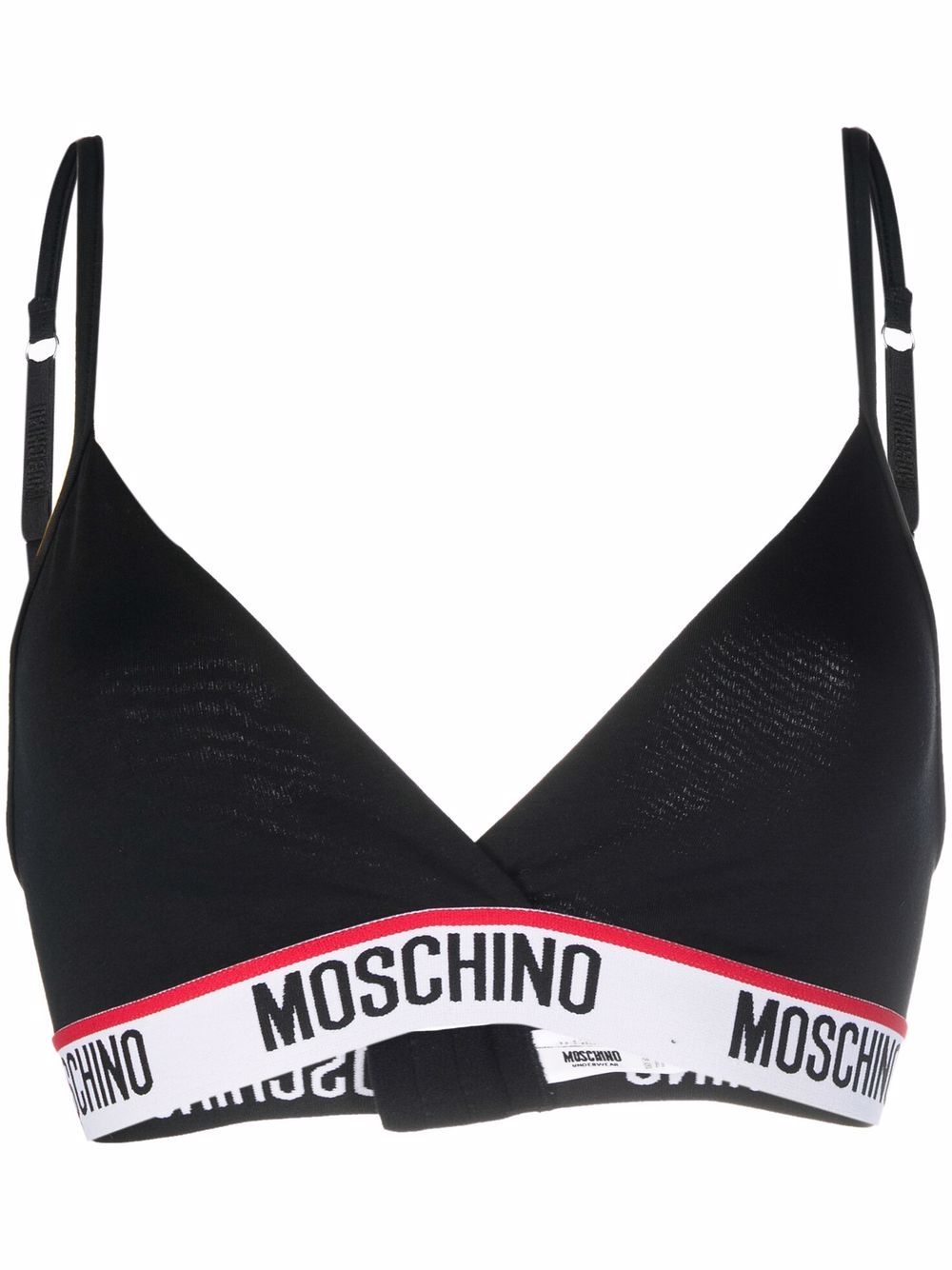 фото Moschino бюстгальтер с треугольными чашками и логотипом