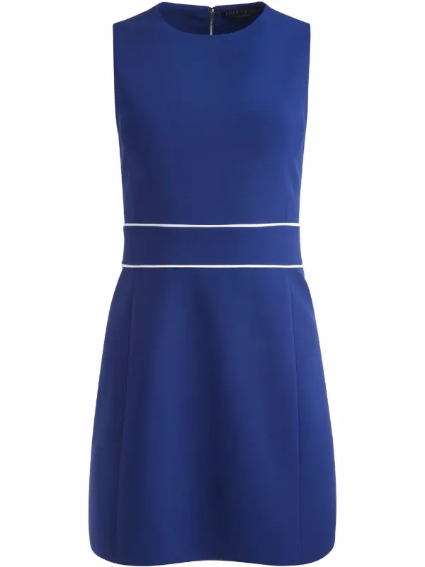 alice and olivia coley crew neck dress