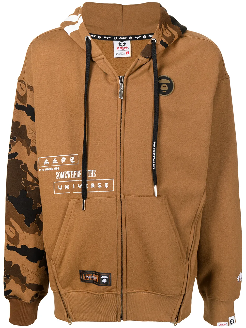 AAPE BY *A BATHING APE® graphic-print zip-up Hoodie - Farfetch