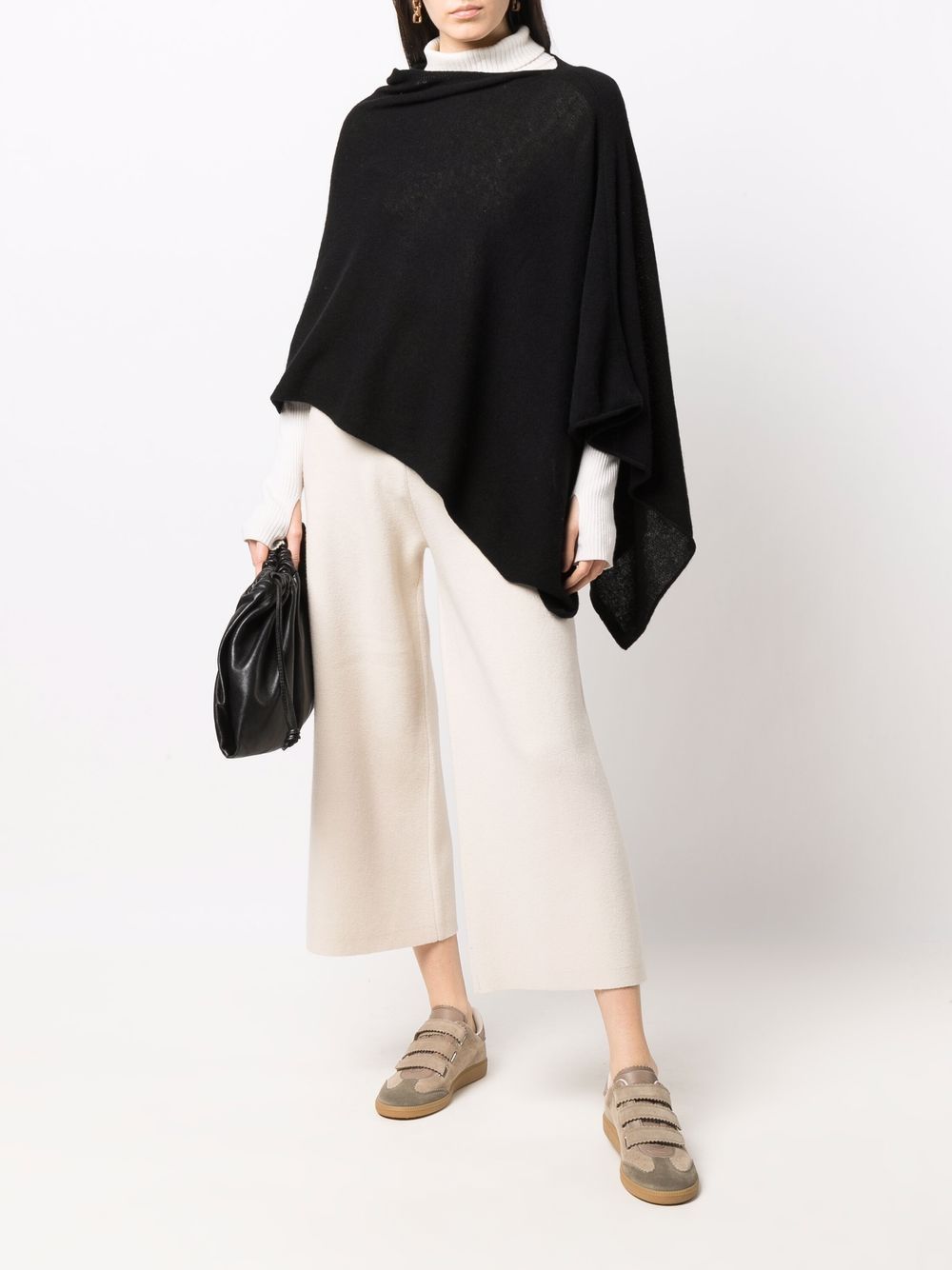 Blanca Vita Kasjmier poncho - Zwart