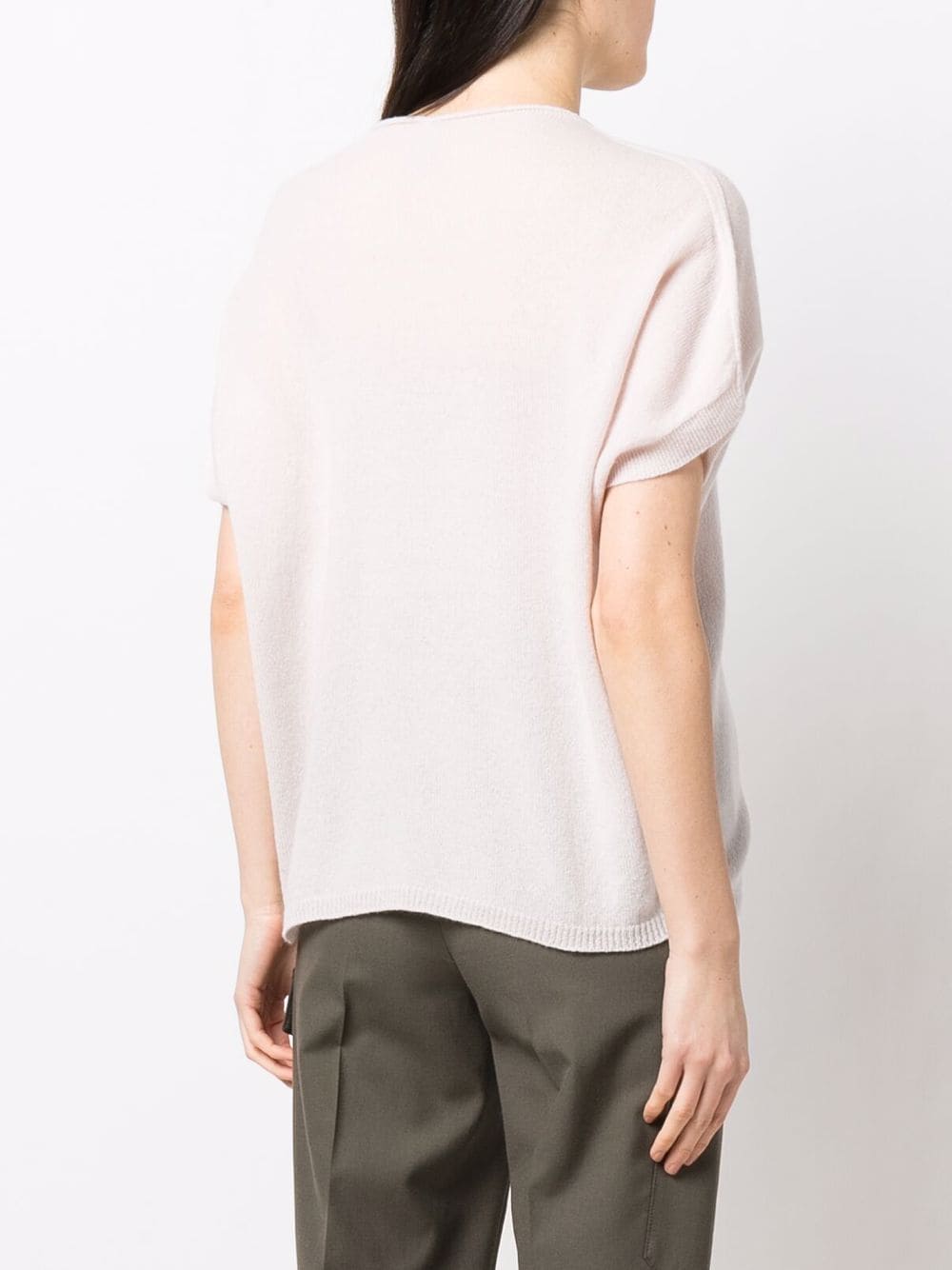 Shop Blanca Vita Fine-knit T-shirt In Neutrals