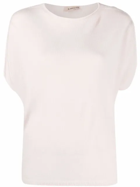 Blanca Vita fine-knit T-shirt