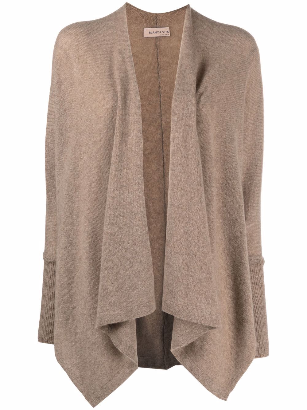 

Blanca Vita draped cashmere cardigan - Brown