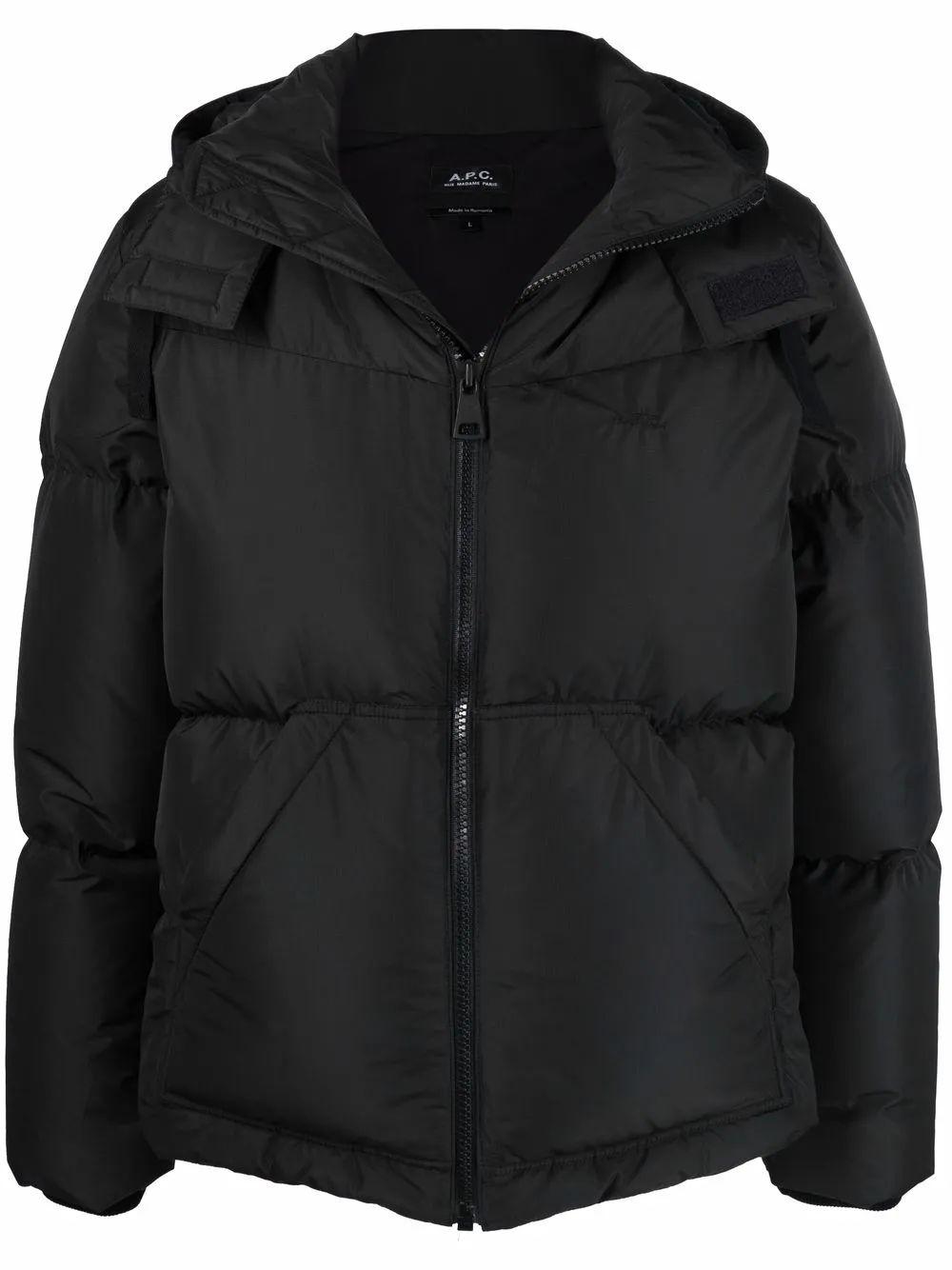 A.P.C. пуховик с капюшоном
