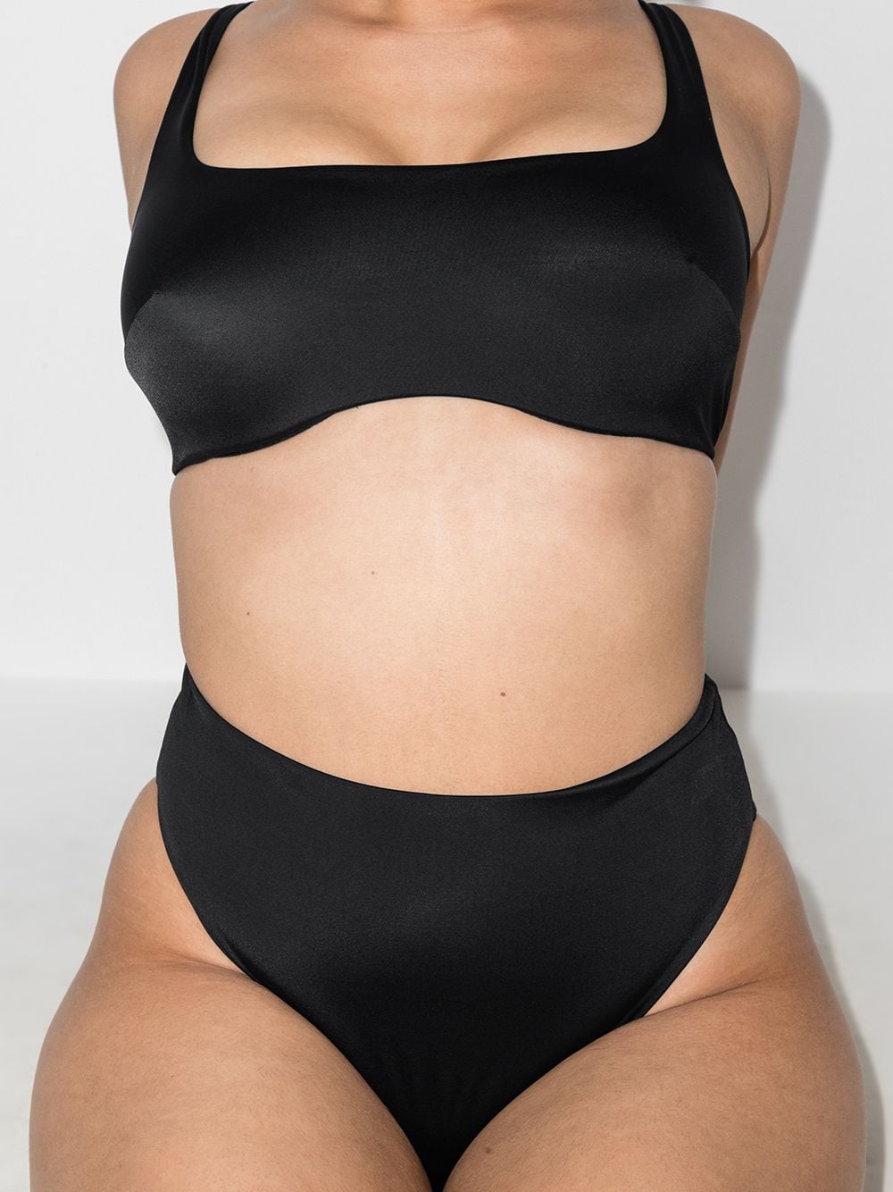 Shop Form And Fold The 90s Rise High-waist Bikini Bottoms In Schwarz