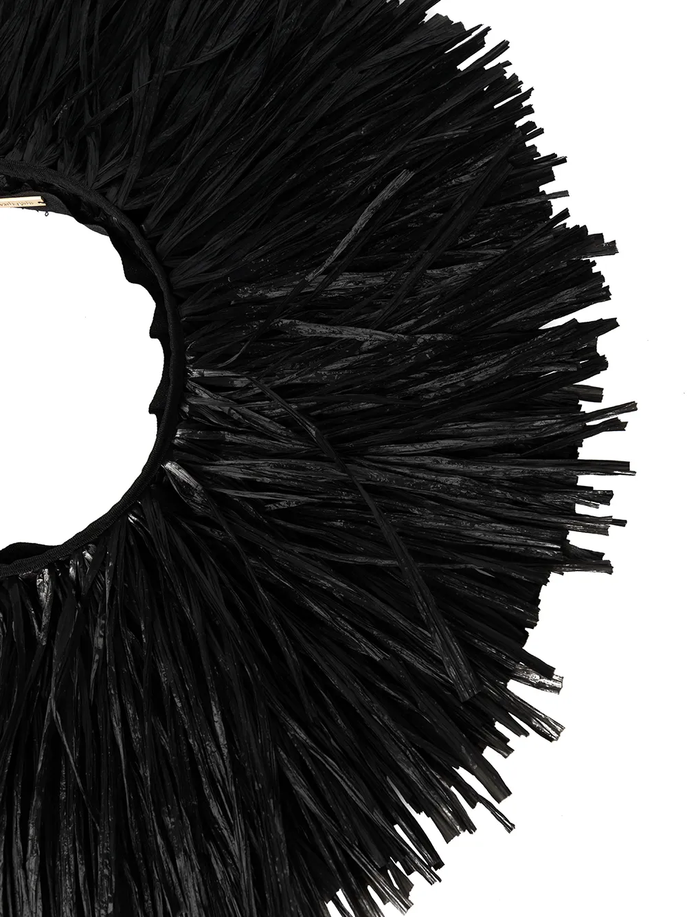 Cult Gaia Rieten fascinator - Zwart