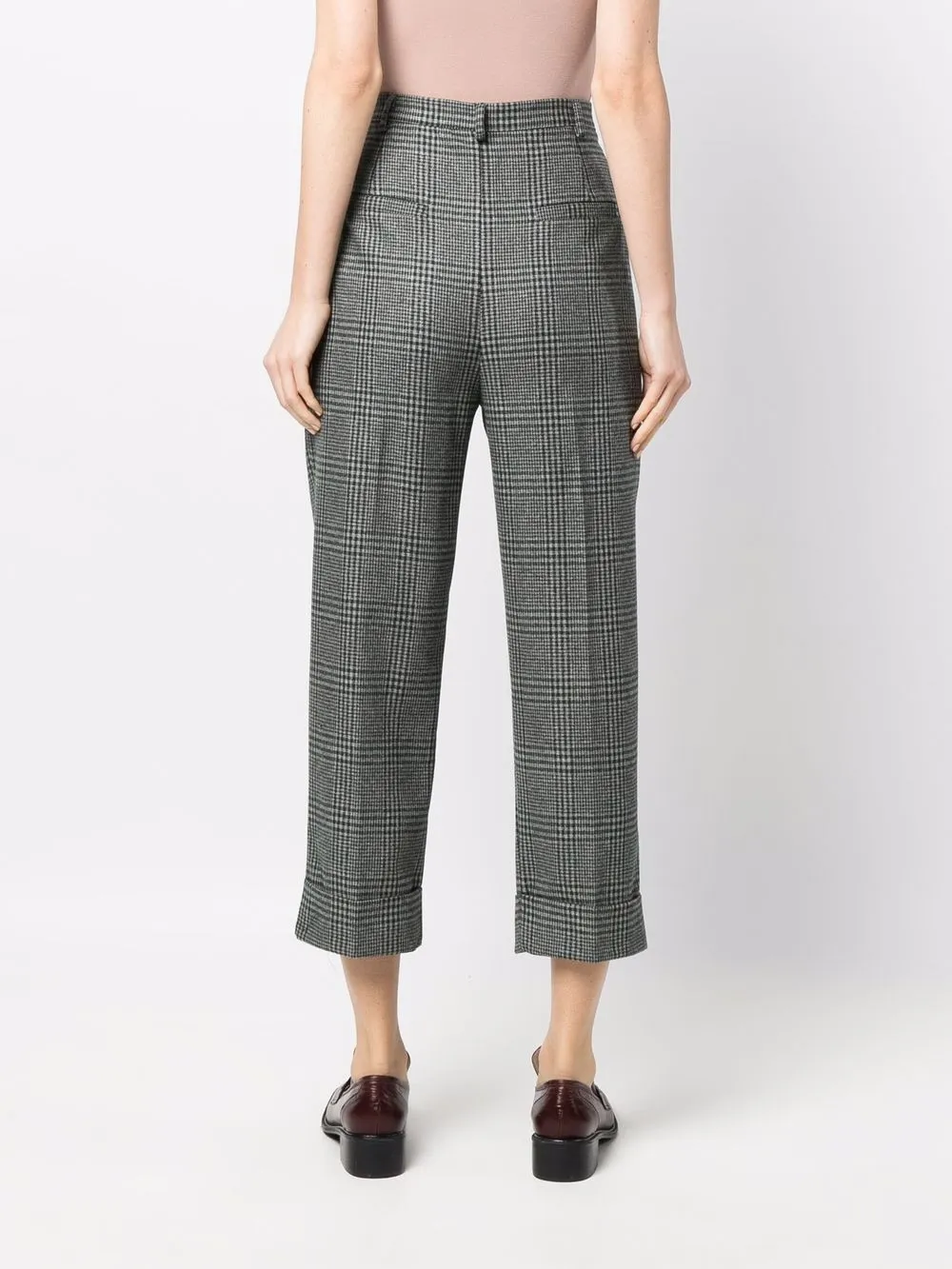 фото Hebe studio укороченные шерстяные брюки в клетку