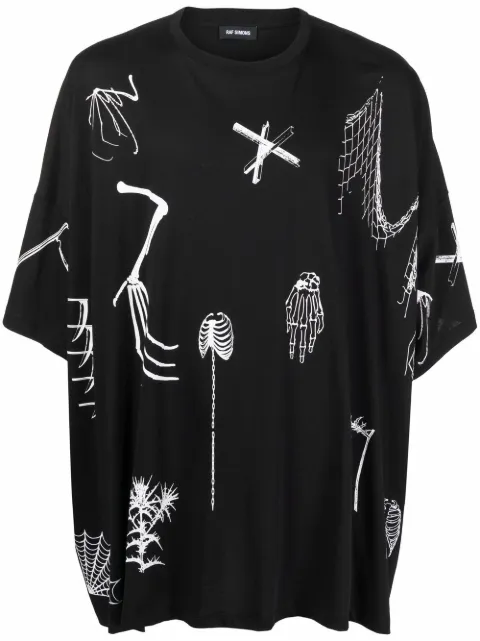 raf simons 图案印花t恤