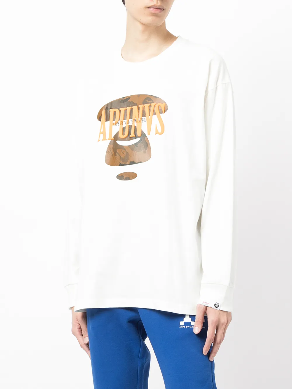 фото Aape by *a bathing ape® футболка с длинными рукавами и графичным принтом