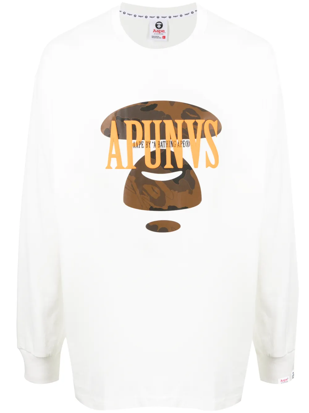 фото Aape by *a bathing ape® футболка с длинными рукавами и графичным принтом