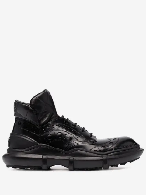 Dolce & Gabbana brogue-detail quilted ankle boots