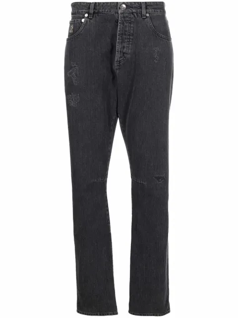 Brunello Cucinelli jeans rectos con efecto lavado