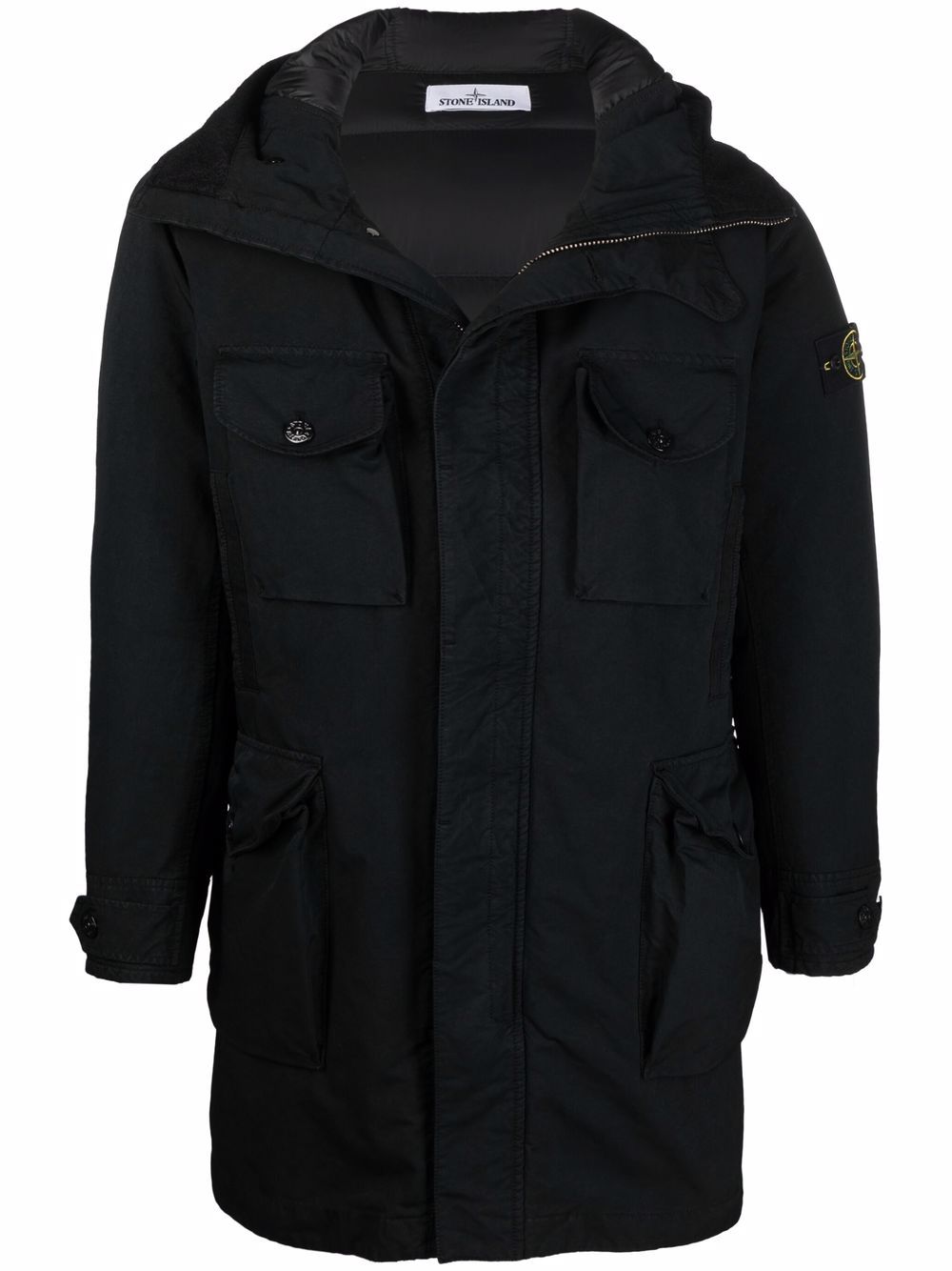 фото Stone island пуховик с нашивкой compass