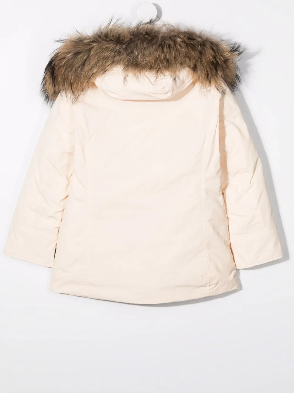 Woolrich Kids Donsjack met afwerking van imitatiebont Wit