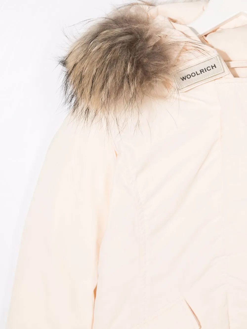 Woolrich Kids Donsjack met afwerking van imitatiebont Wit