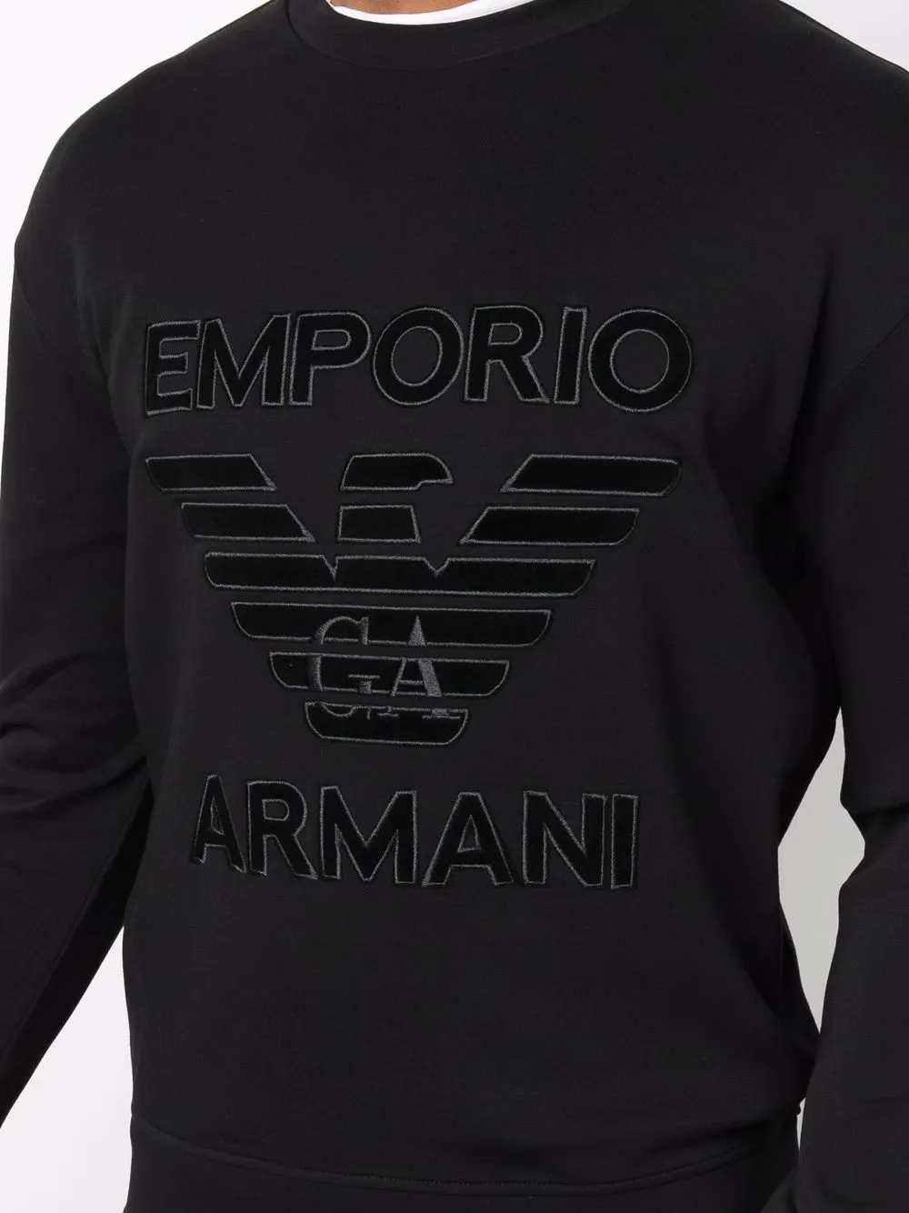 фото Emporio armani толстовка с круглым вырезом и логотипом