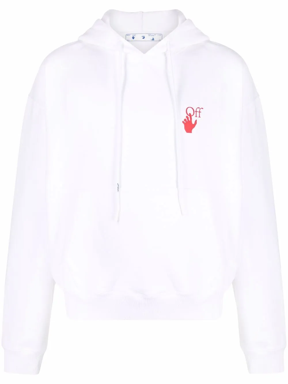 

Off-White logo-print cotton hoodie