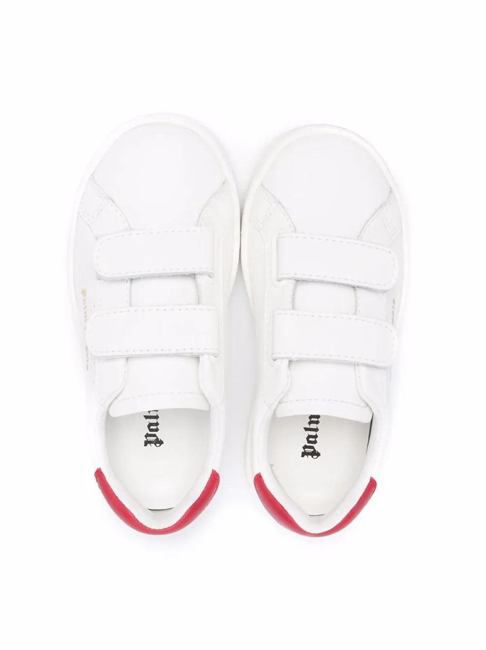 Palm Angels Kids logo-print touch-strap sneakers White
