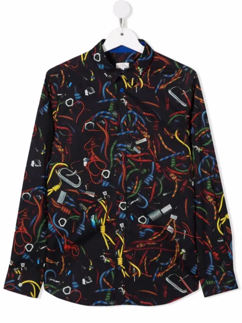 Paul Smith Junior TEEN graphic-print cotton shirt